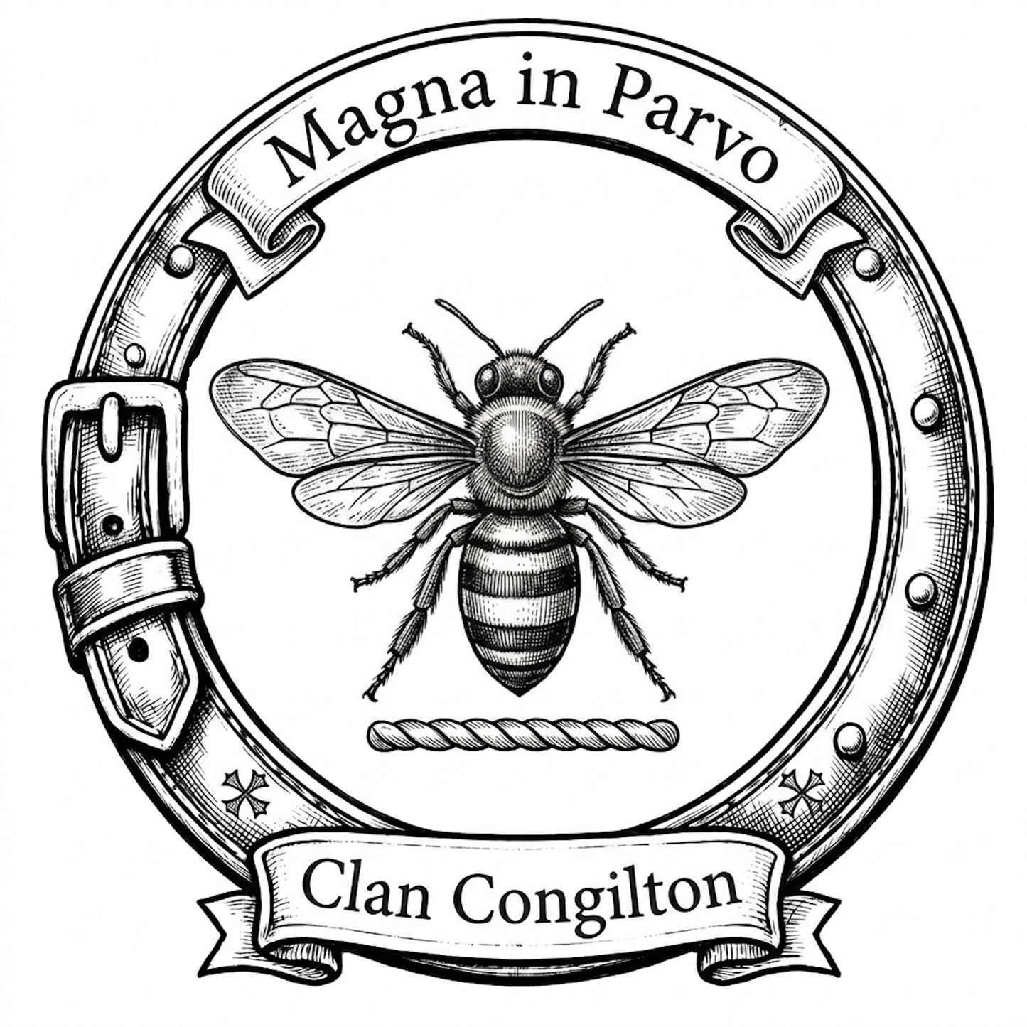 Clan Congilton Crest digital download: Includes Color PNG, B&W PNG, and SVG vector files