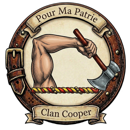 Clan Cooper Crest digital download: Includes Color PNG, B&W PNG, and SVG vector files