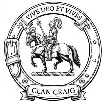 Clan Craig Crest digital download: Includes Color PNG, B&W PNG, and SVG vector files