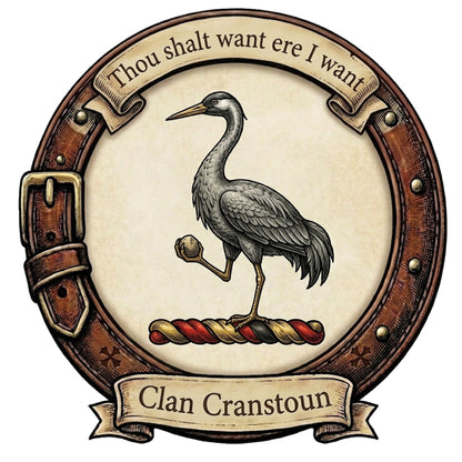 Clan Cranstoun Crest digital download: Includes Color PNG, B&W PNG, and SVG vector files