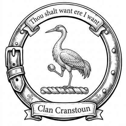 Clan Cranstoun Crest digital download: Includes Color PNG, B&W PNG, and SVG vector files