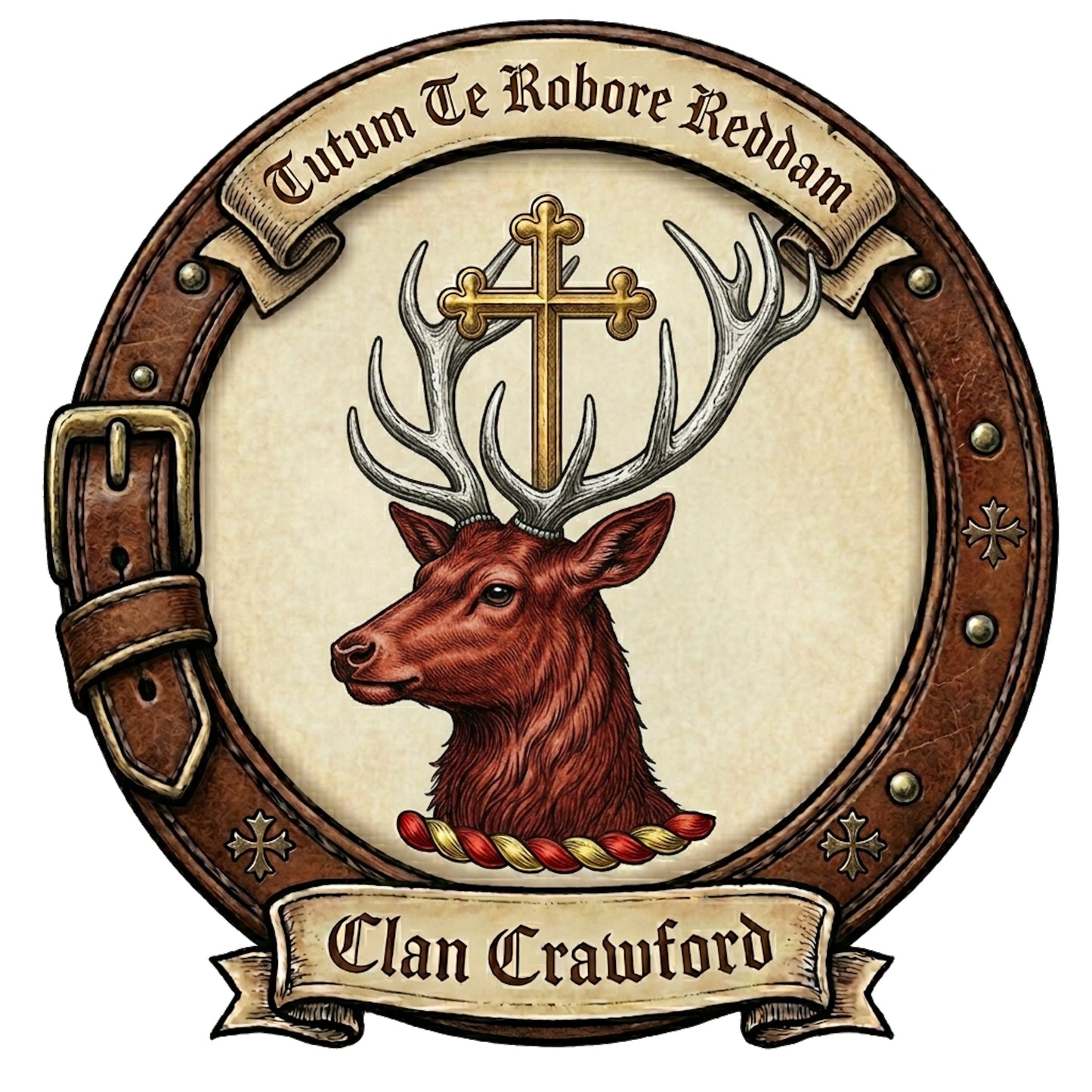 Clan Crawford Crest digital download: Includes Color PNG, B&W PNG, and SVG vector files