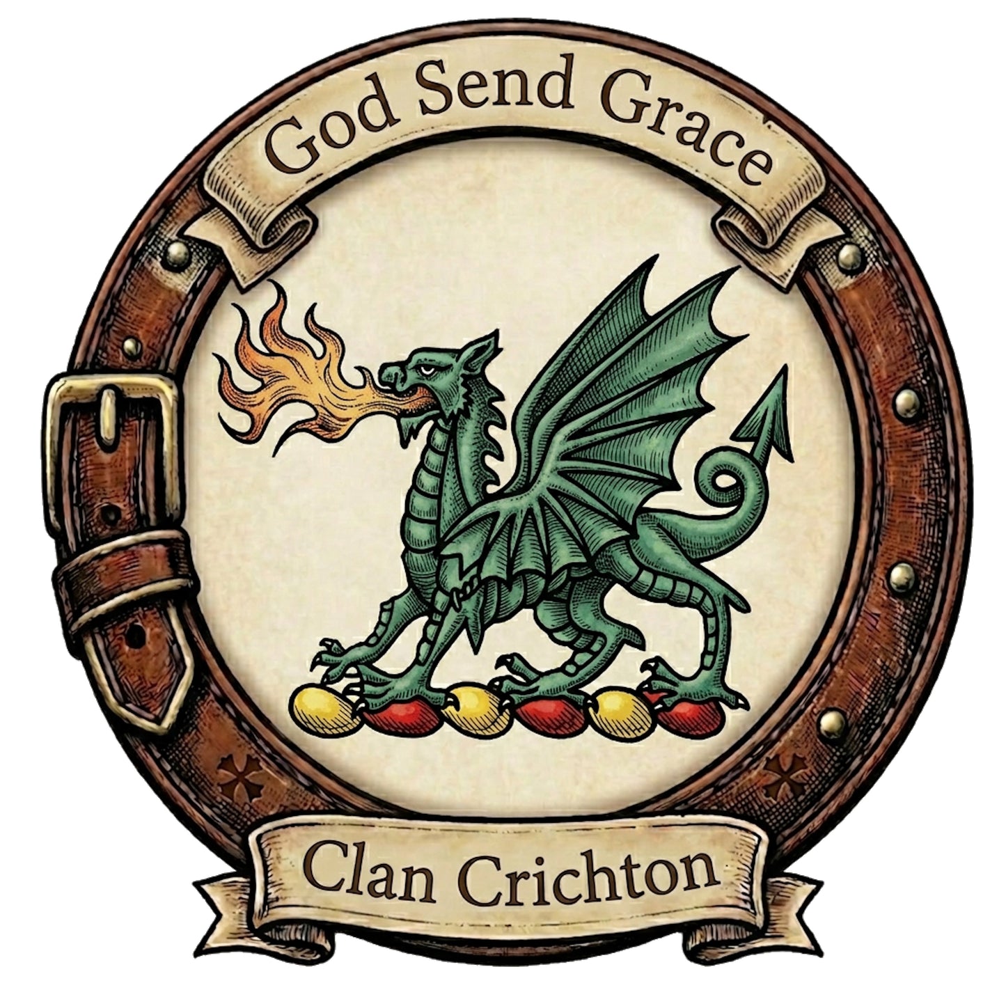 Clan Crichton Crest digital download: Includes Color PNG, B&W PNG, and SVG vector files