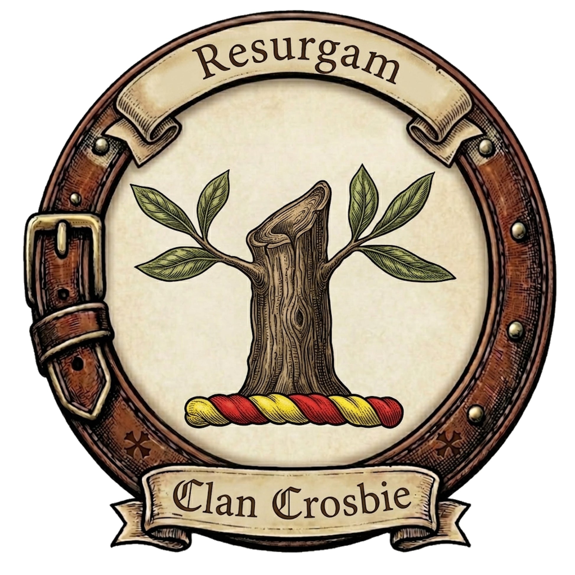 Clan Crosbie Crest digital download: Includes Color PNG, B&W PNG, and SVG vector files