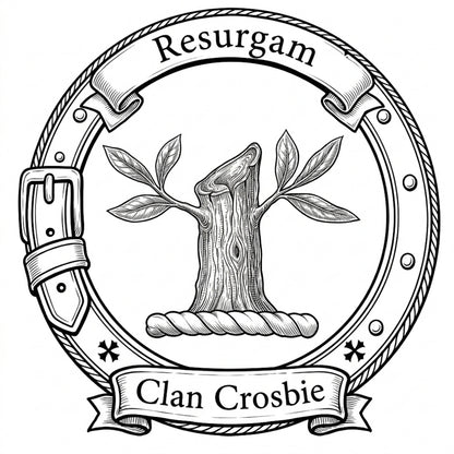 Clan Crosbie Crest digital download: Includes Color PNG, B&W PNG, and SVG vector files