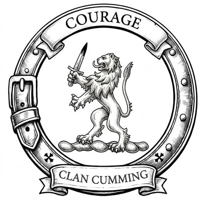 Clan Cumming Crest digital download: Includes Color PNG, B&W PNG, and SVG vector files