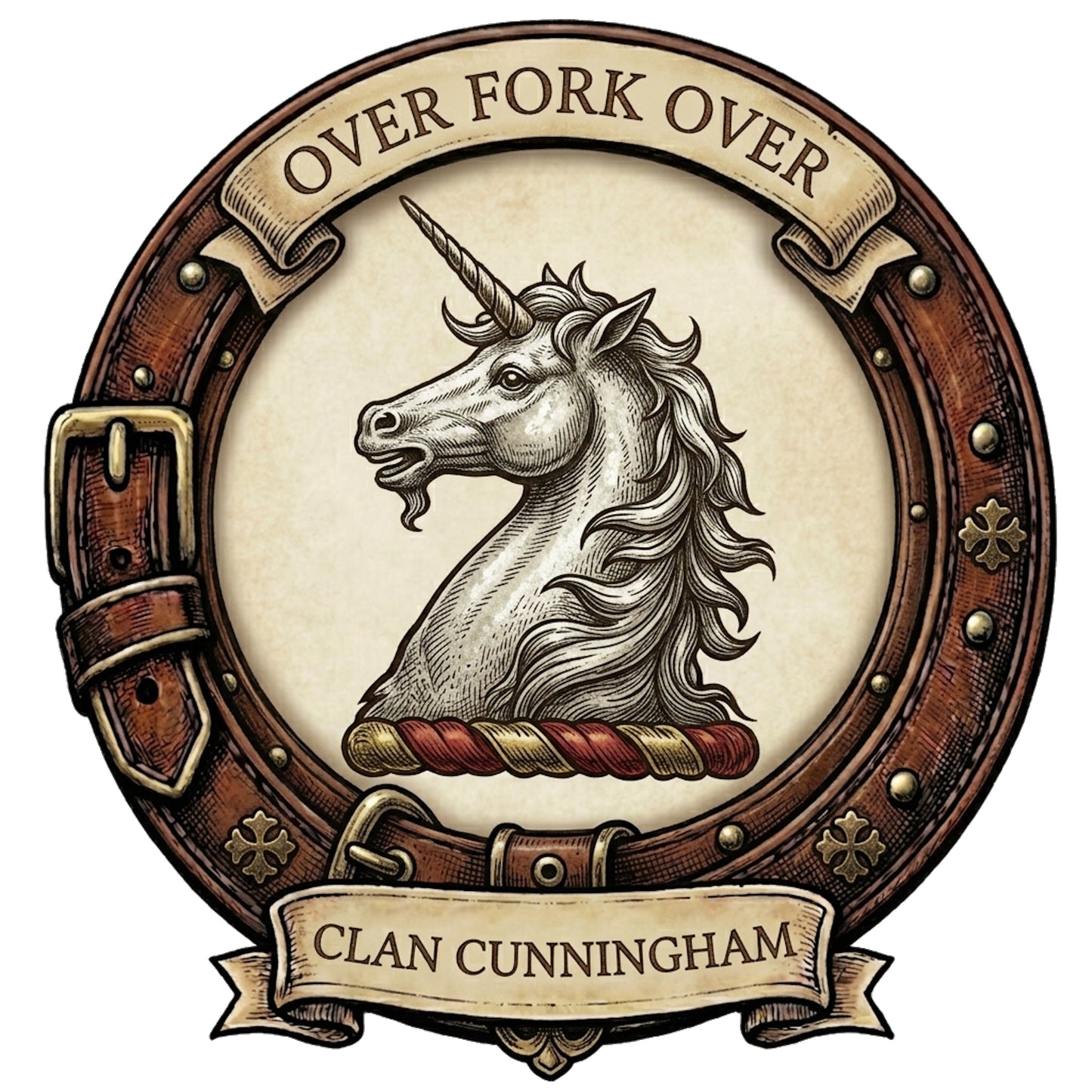 Clan Cunningham Crest digital download: Includes Color PNG, B&W PNG, and SVG vector files