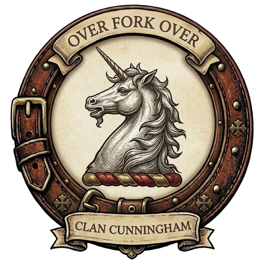 Clan Cunningham Crest digital download: Includes Color PNG, B&W PNG, and SVG vector files