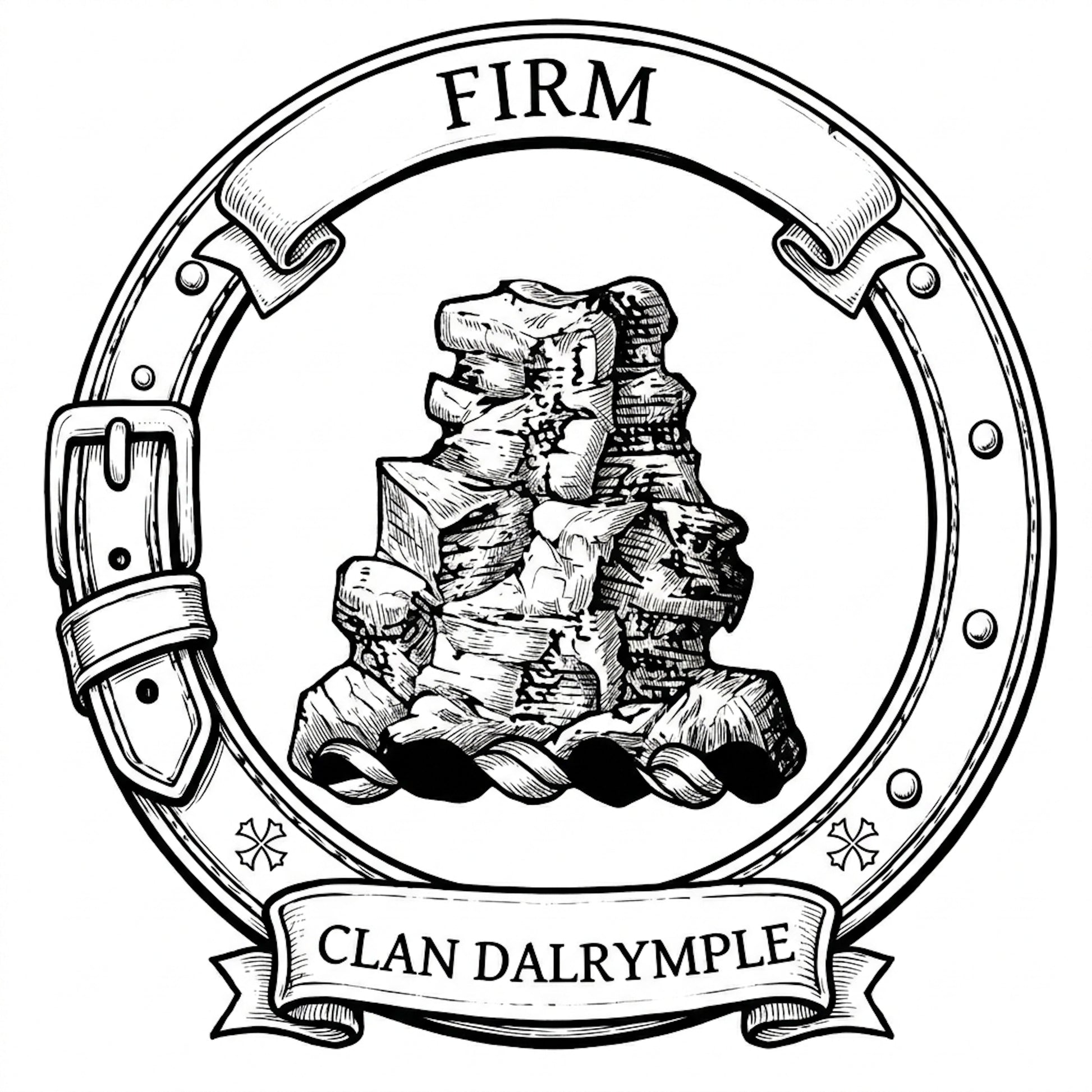 Clan Dalrymple Crest digital download: Includes Color PNG, B&W PNG, and SVG vector files