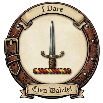 Clan Dalziel Crest digital download: Includes Color PNG, B&W PNG, and SVG vector files