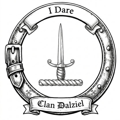 Clan Dalziel Crest digital download: Includes Color PNG, B&W PNG, and SVG vector files