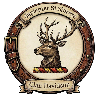 Clan Davidson Crest digital download: Includes Color PNG, B&W PNG, and SVG vector files