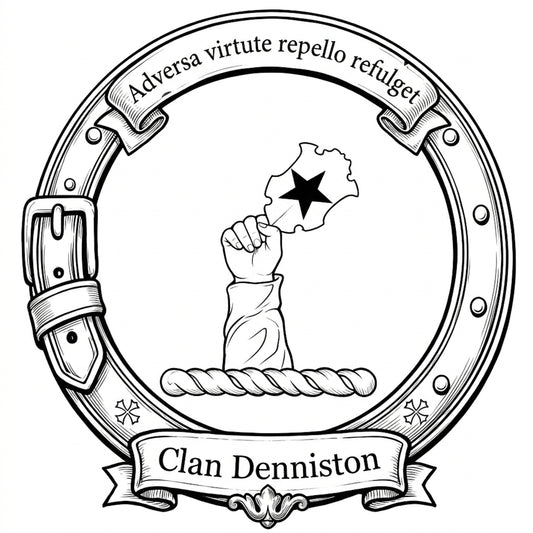 Clan Denniston Crest digital download: Includes Color PNG, B&W PNG, and SVG vector files