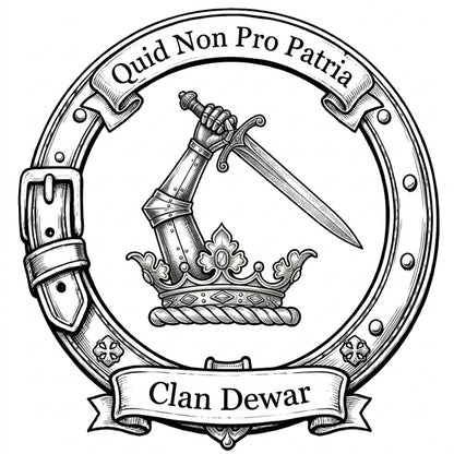 Clan Dewar Crest digital download: Includes Color PNG, B&W PNG, and SVG vector files