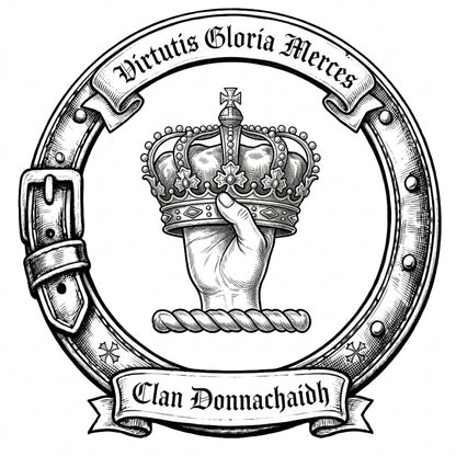 Clan Donnachaidh Crest digital download: Includes Color PNG, B&W PNG, and SVG vector files