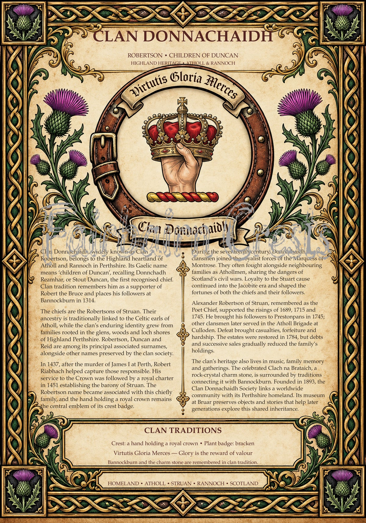 Clan Donnachaidh Poster - Digital Edition