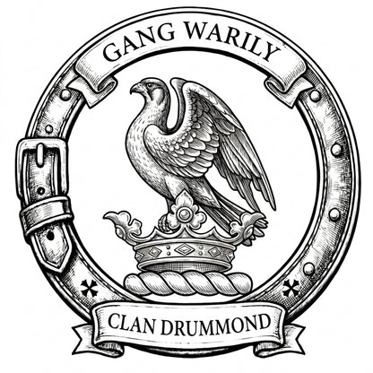 Clan Drummond Crest digital download: Includes Color PNG, B&W PNG, and SVG vector files