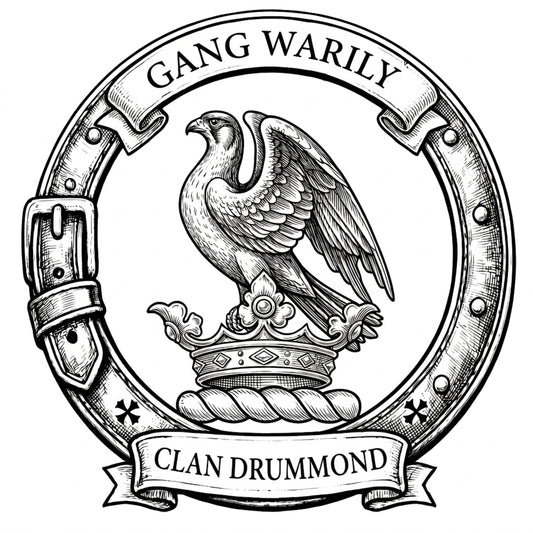 Clan Drummond Crest digital download: Includes Color PNG, B&W PNG, and SVG vector files