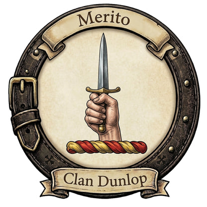 Clan Dunlop Crest digital download: Includes Color PNG, B&W PNG, and SVG vector files