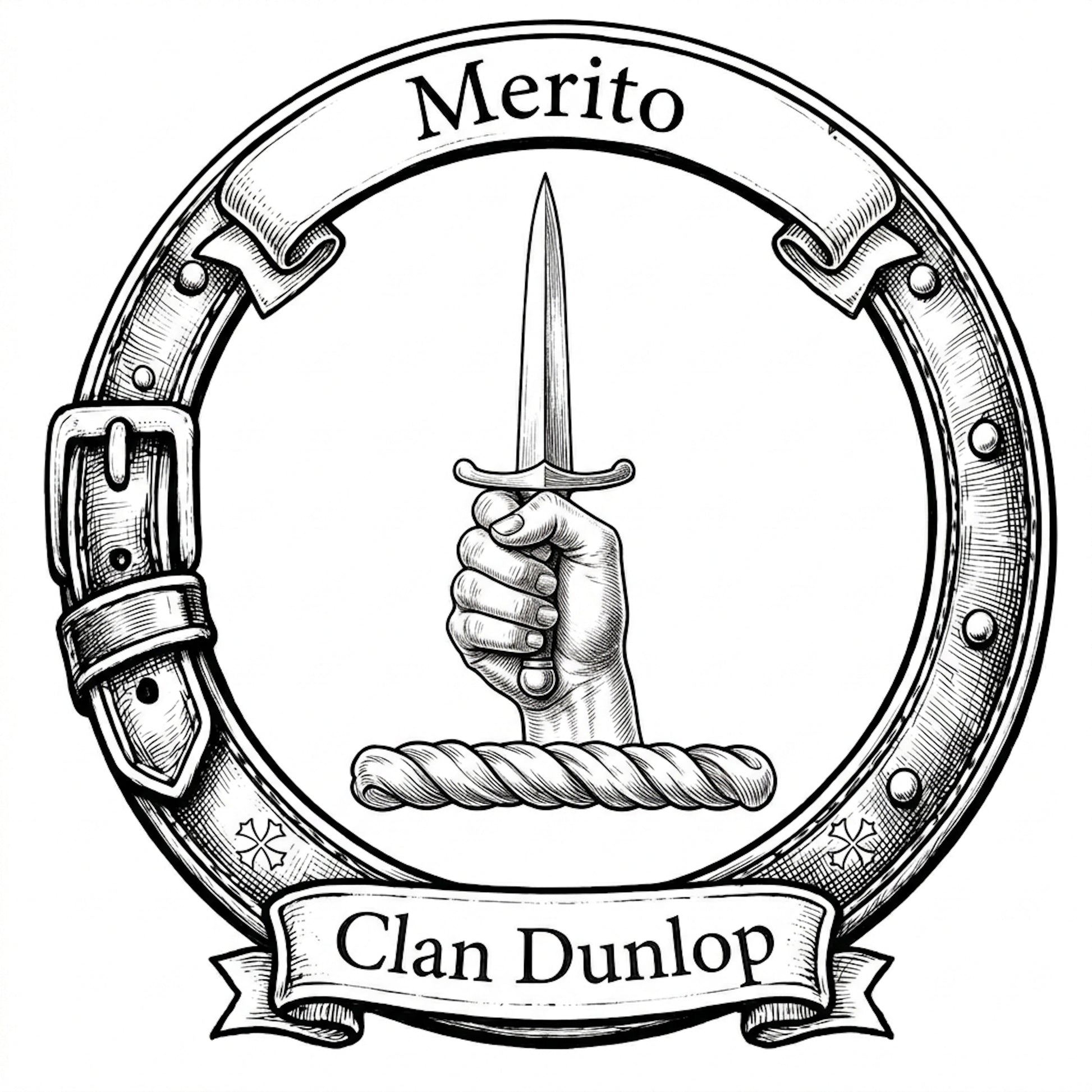 Clan Dunlop Crest digital download: Includes Color PNG, B&W PNG, and SVG vector files