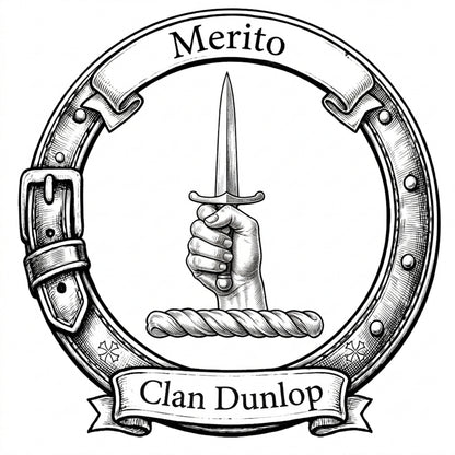 Clan Dunlop Crest digital download: Includes Color PNG, B&W PNG, and SVG vector files