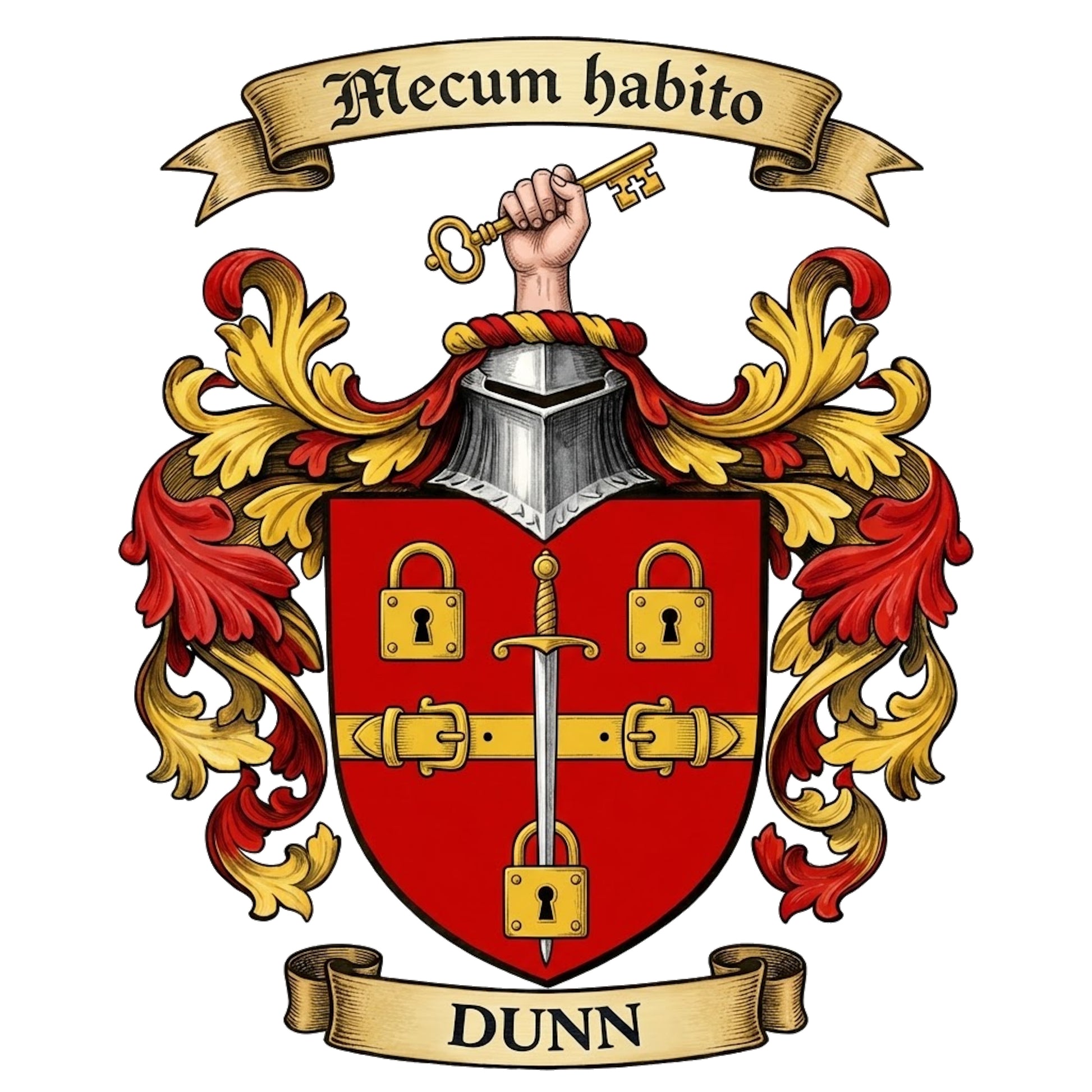 The Dunn Family Coat of Arms digital download: Includes Color PNG, B&W PNG, and SVG vector files