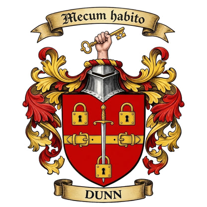 The Dunn Family Coat of Arms digital download: Includes Color PNG, B&W PNG, and SVG vector files