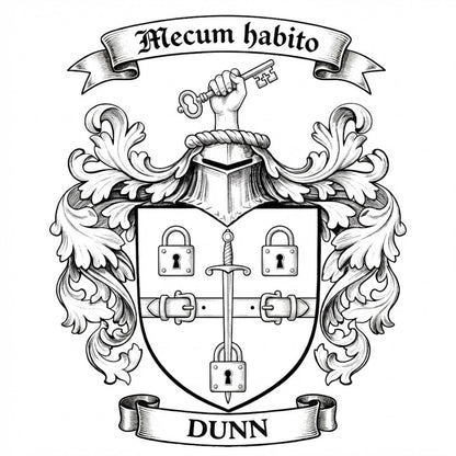 The Dunn Family Coat of Arms digital download: Includes Color PNG, B&W PNG, and SVG vector files
