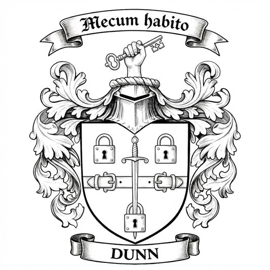 The Dunn Family Coat of Arms digital download: Includes Color PNG, B&W PNG, and SVG vector files