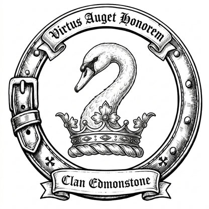 Clan Edmonstone Crest digital download: Includes Color PNG, B&W PNG, and SVG vector files