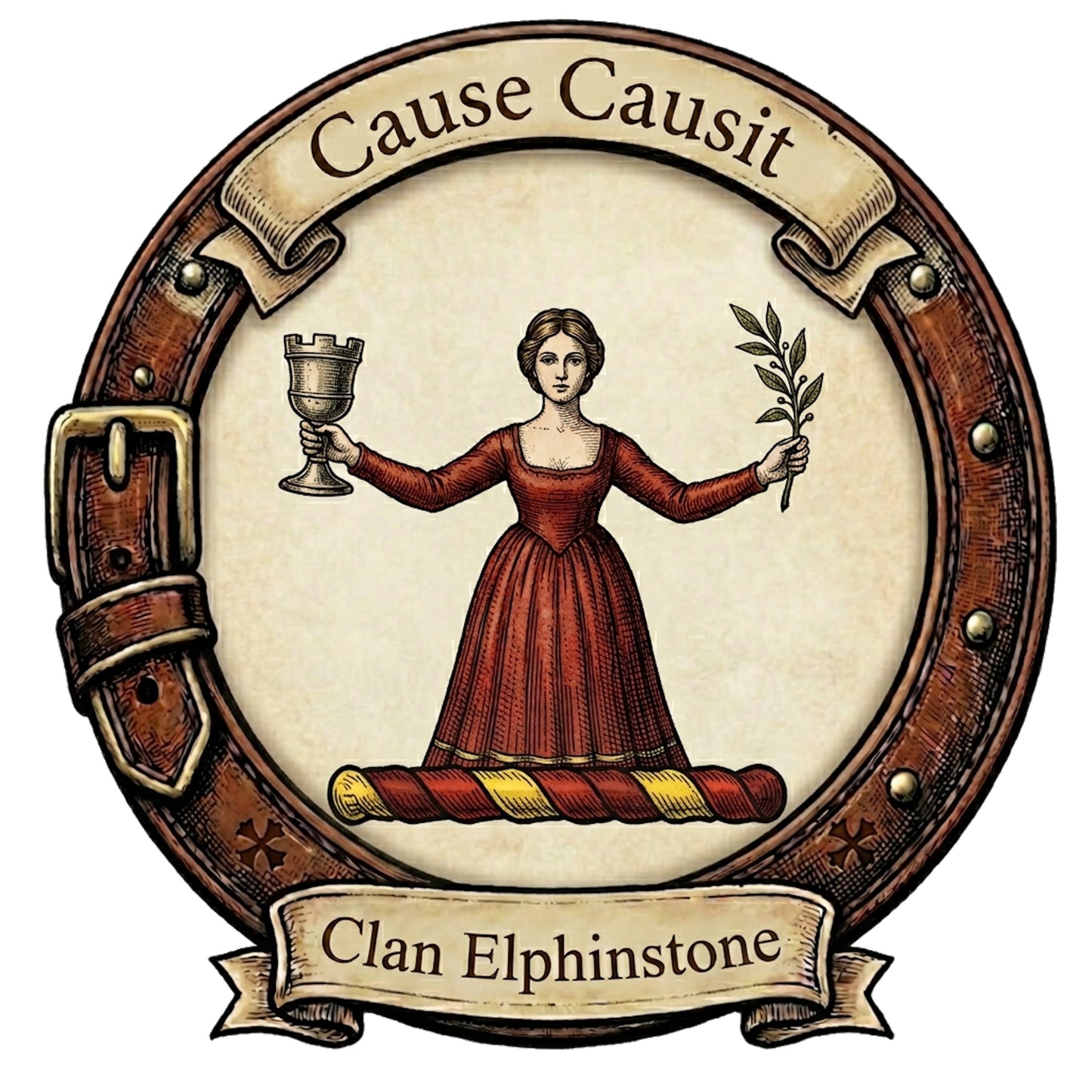 Clan Elphinstone Crest digital download: Includes Color PNG, B&W PNG, and SVG vector files