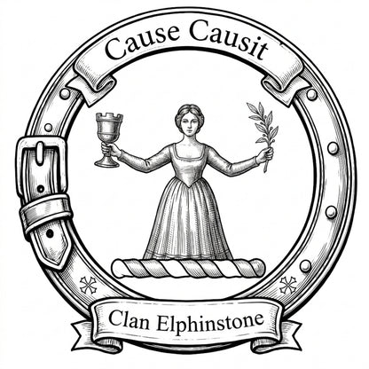 Clan Elphinstone Crest digital download: Includes Color PNG, B&W PNG, and SVG vector files