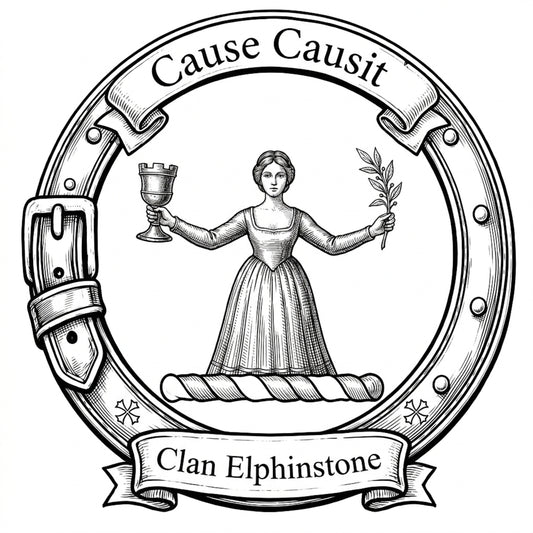 Clan Elphinstone Crest digital download: Includes Color PNG, B&W PNG, and SVG vector files