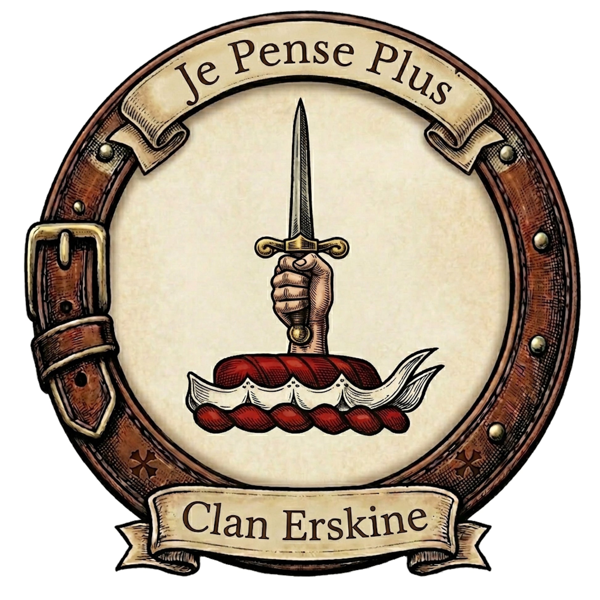 Clan Erskine Crest digital download: Includes Color PNG, B&W PNG, and SVG vector files