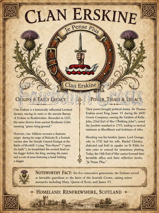 Clan Erskine Poster - Digital Download