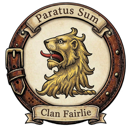 Clan Fairlie Crest digital download: Includes Color PNG, B&W PNG, and SVG vector files
