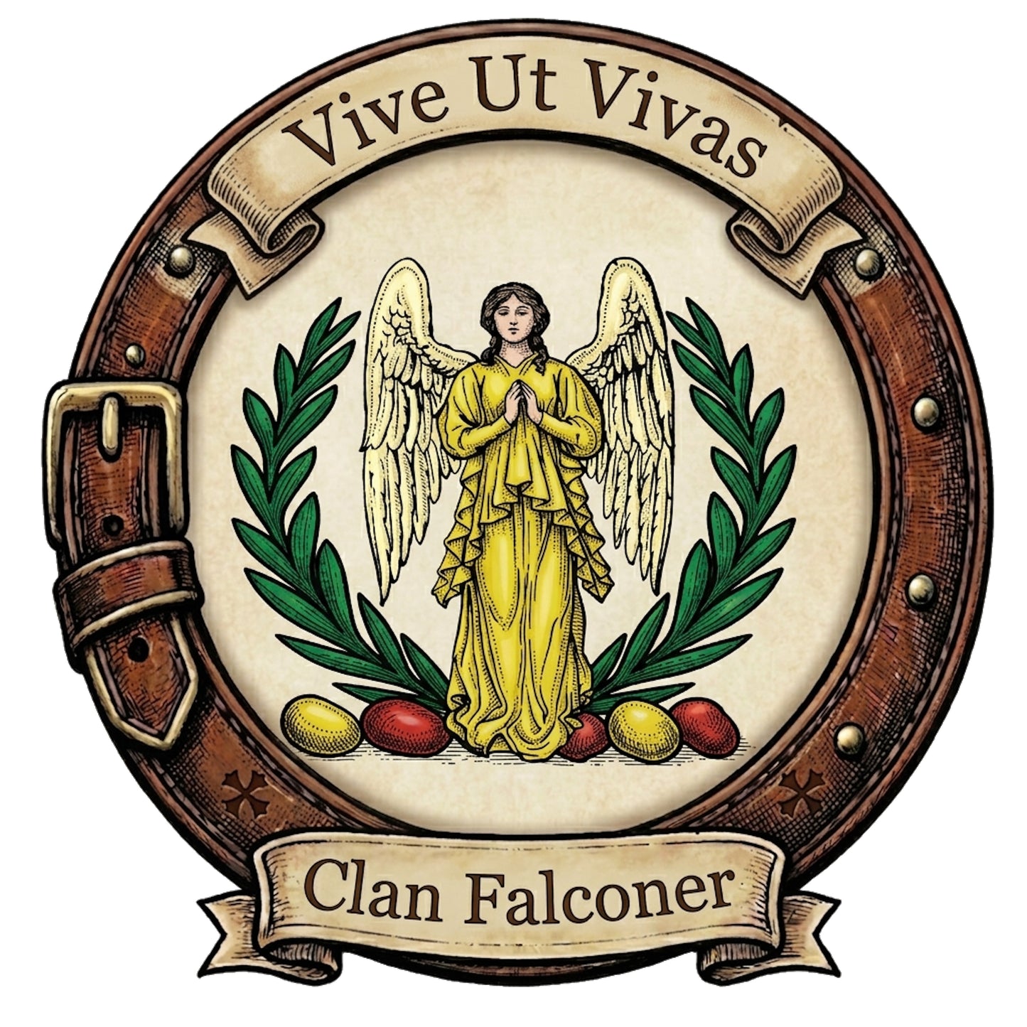 Clan Falconer Crest digital download: Includes Color PNG, B&W PNG, and SVG vector files