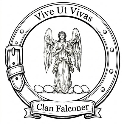 Clan Falconer Crest digital download: Includes Color PNG, B&W PNG, and SVG vector files