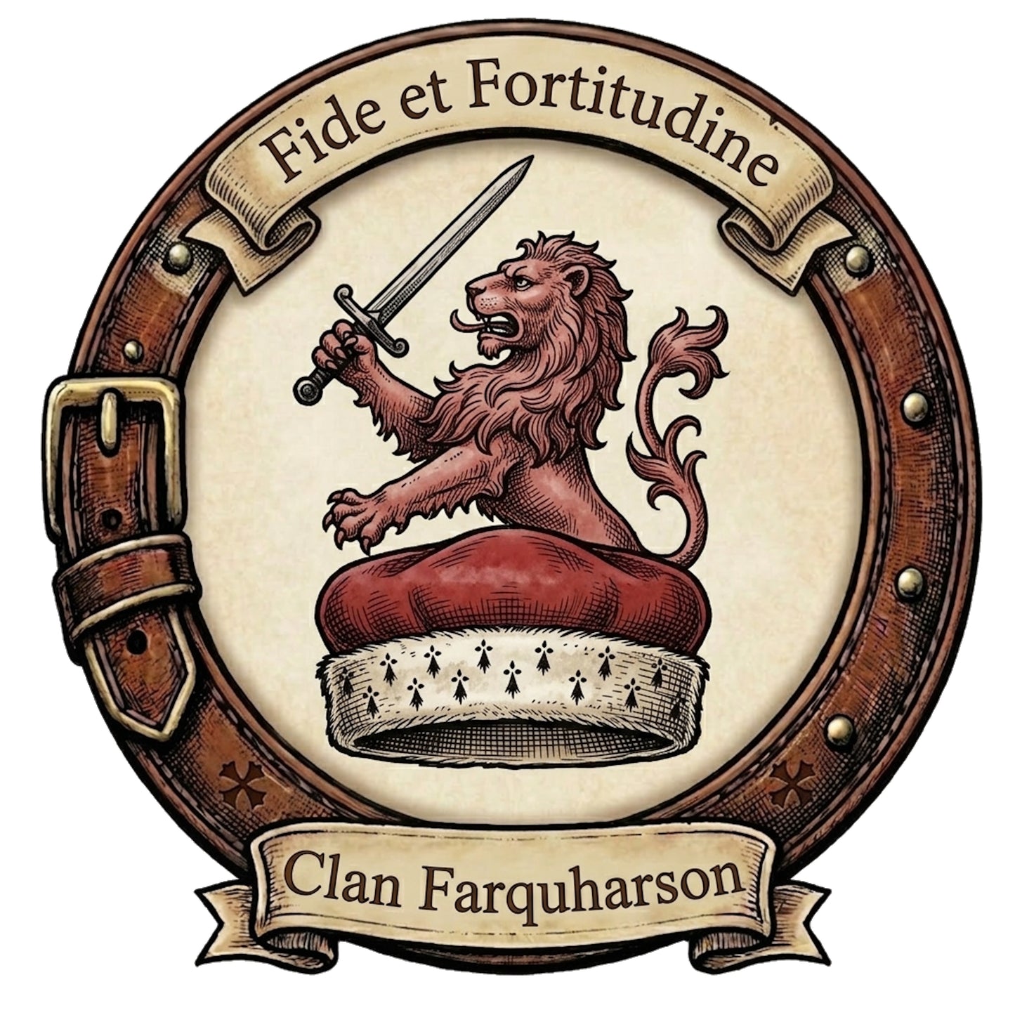 Clan Farquharson crest digital download: Includes Color PNG, B&W PNG, and SVG vector files
