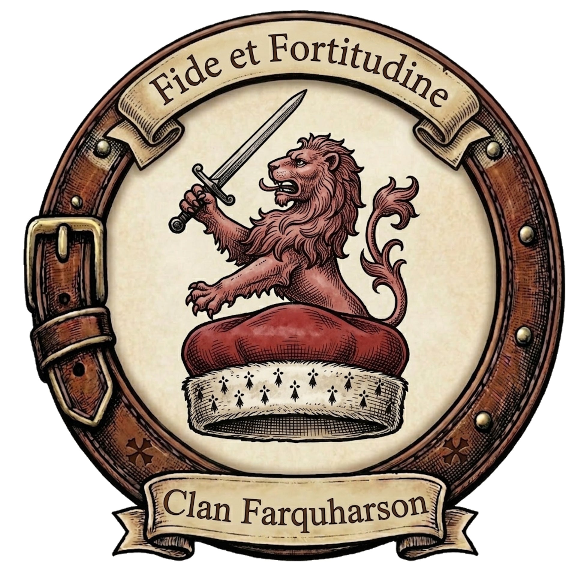 Clan Farquharson crest digital download: Includes Color PNG, B&W PNG, and SVG vector files