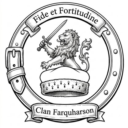 Clan Farquharson crest digital download: Includes Color PNG, B&W PNG, and SVG vector files