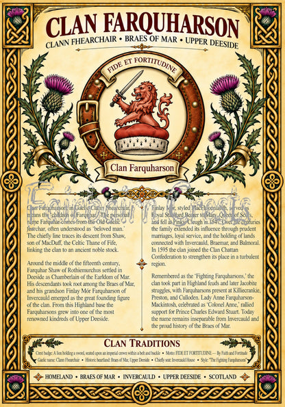 Clan Farquharson Poster - Digital Download