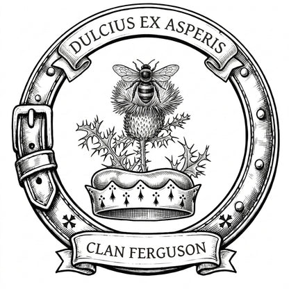 Clan Ferguson Crest digital download: Includes Color PNG, B&W PNG, and SVG vector files