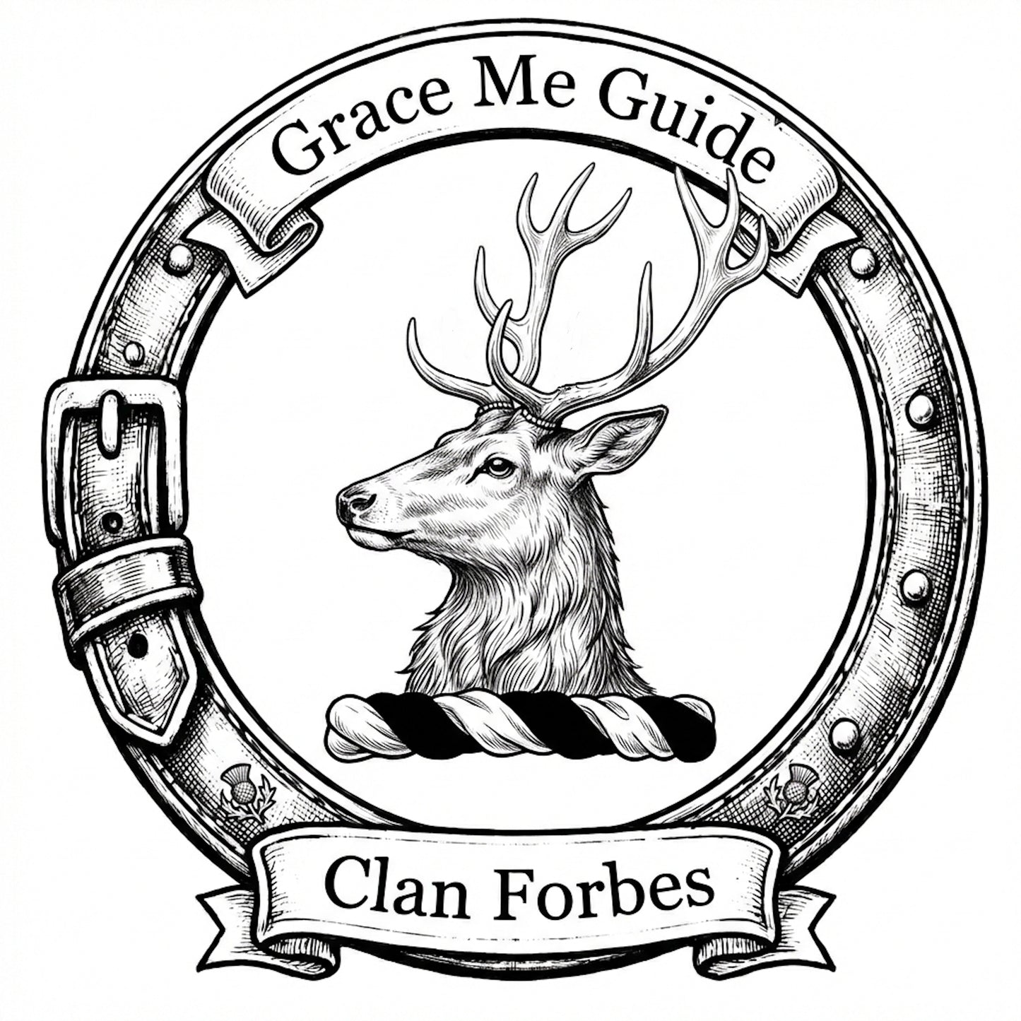 Clan Forbes Crest digital download: Includes Color PNG, B&W PNG, and SVG vector files