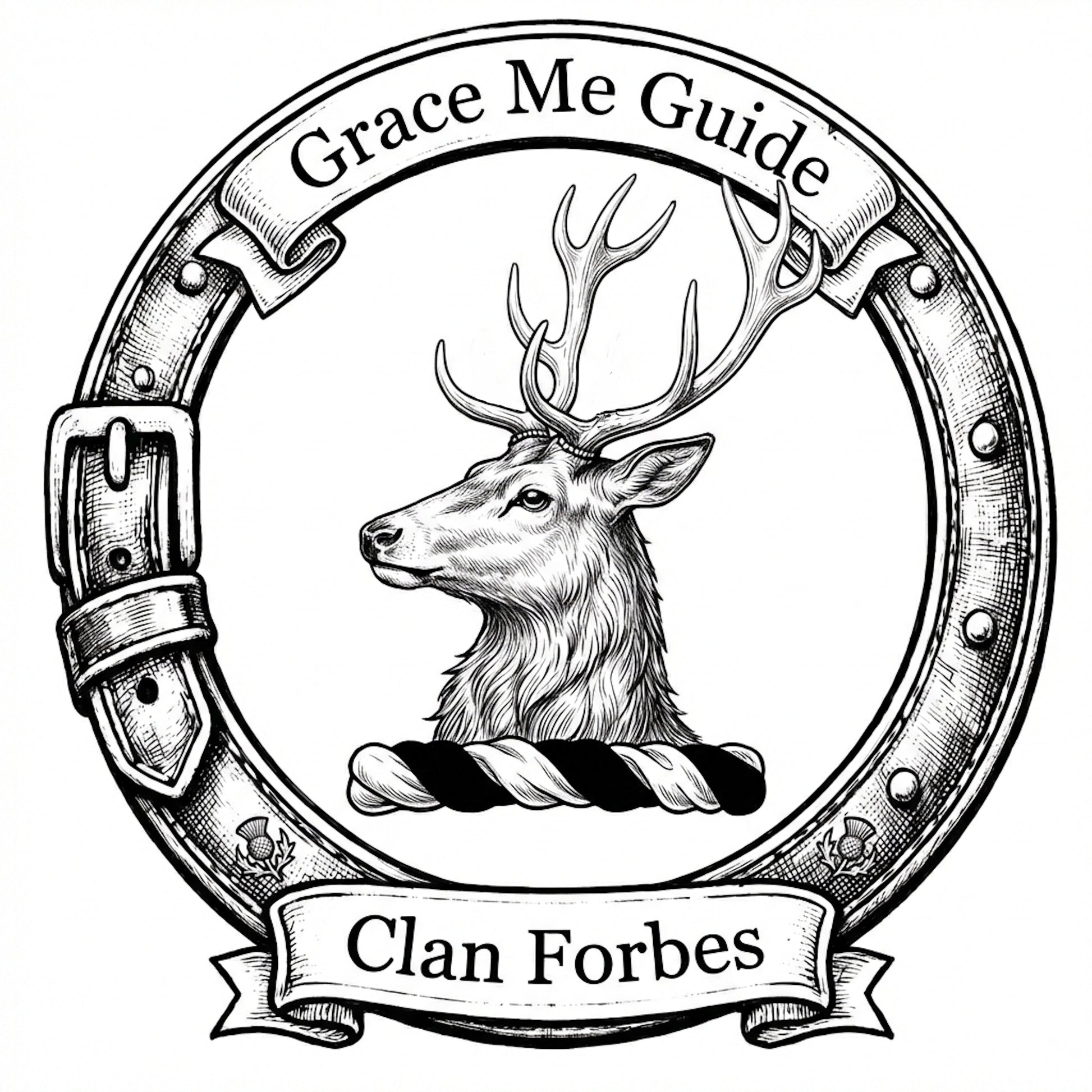 Clan Forbes Crest digital download: Includes Color PNG, B&W PNG, and SVG vector files