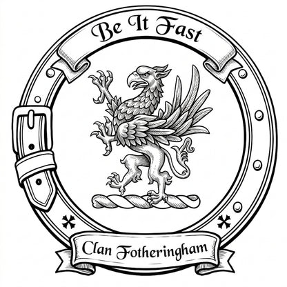 Clan Fotheringham Crest digital download: Includes Color PNG, B&W PNG, and SVG vector files