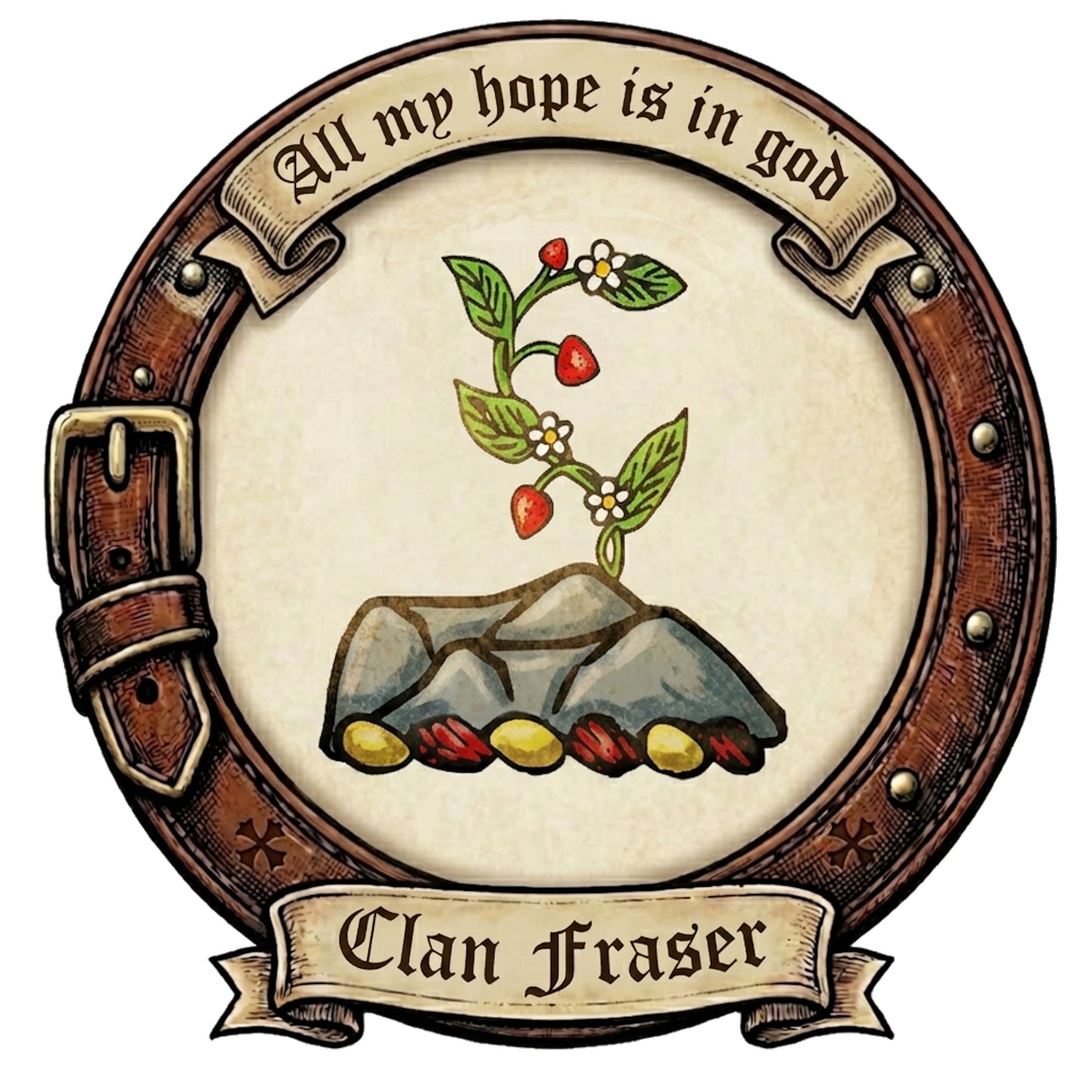 Clan Fraser of Philorth Crest digital download: Includes Color PNG, B&W PNG, and SVG vector files