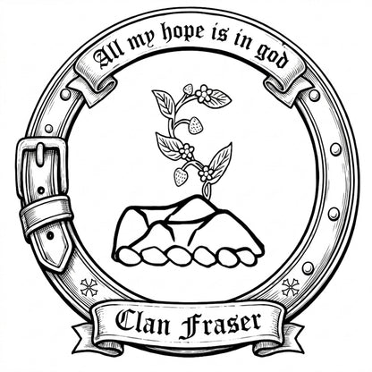 Clan Fraser of Philorth Crest digital download: Includes Color PNG, B&W PNG, and SVG vector files
