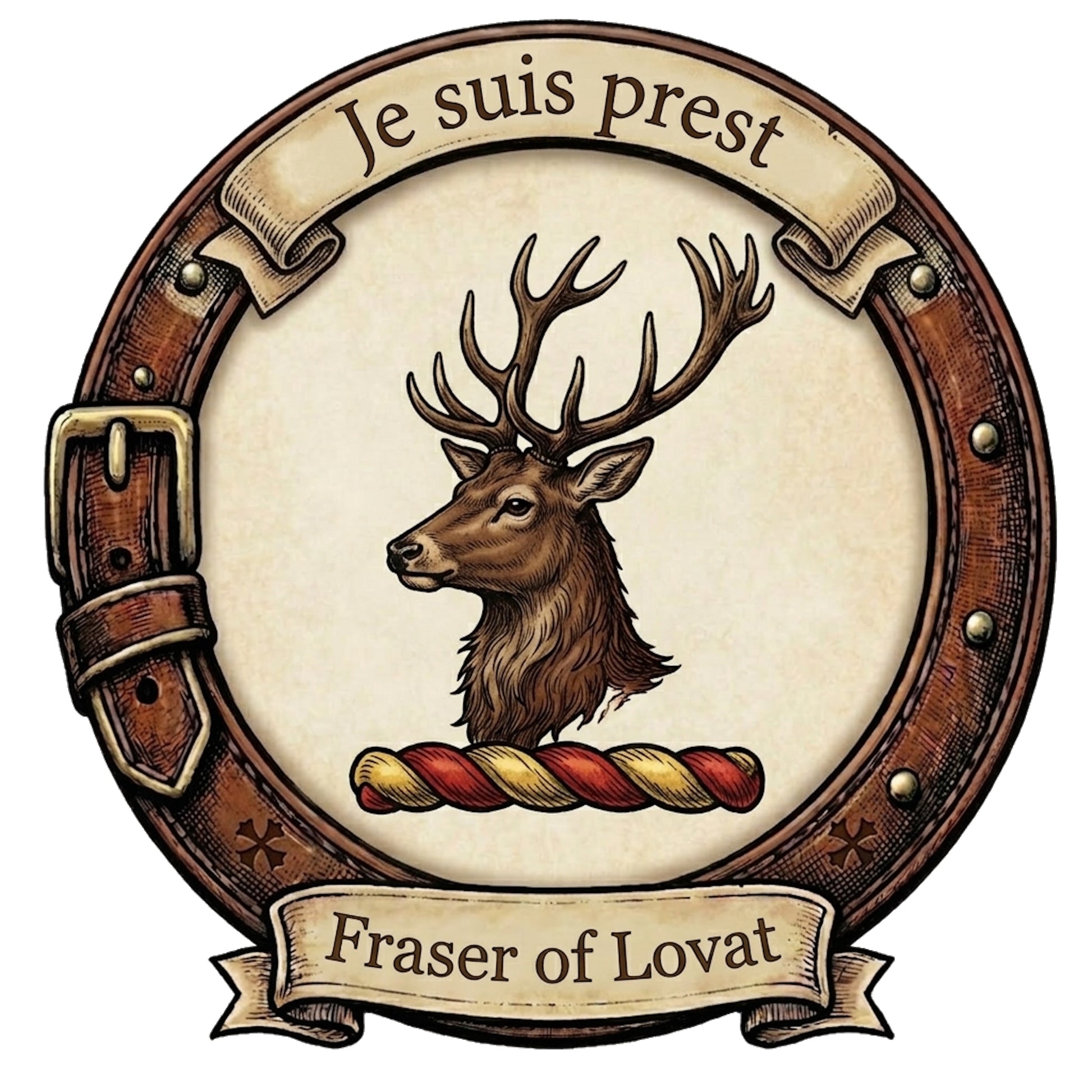 Clan Fraser of Lovat Crest digital download: Includes Color PNG, B&W PNG, and SVG vector files