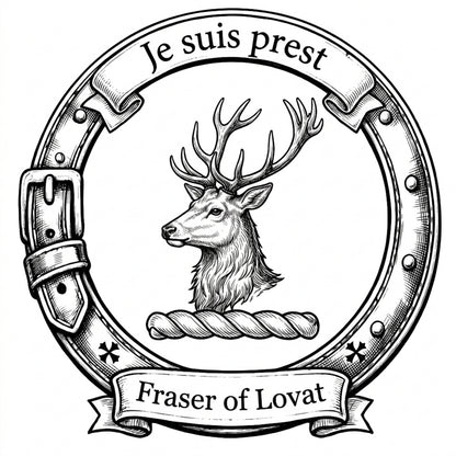 Clan Fraser of Lovat Crest digital download: Includes Color PNG, B&W PNG, and SVG vector files